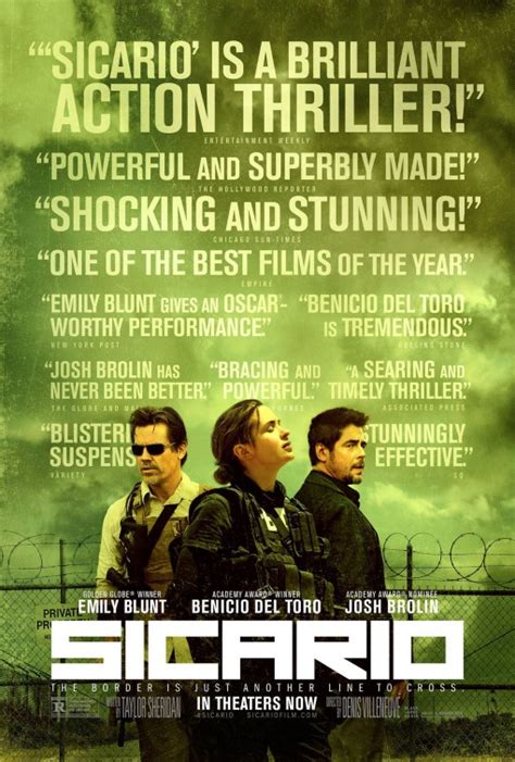 Эмили блант, бенисио дель торо, джош бролин и др. Sicario Movie Poster (#13 of 13) - IMP Awards
