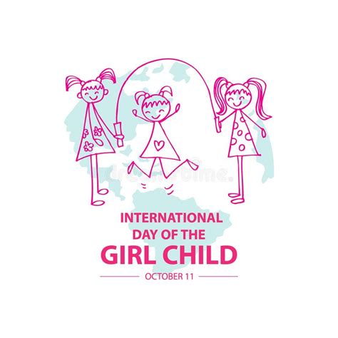 International Day Of The Girl Child Stock Illustration Illustration