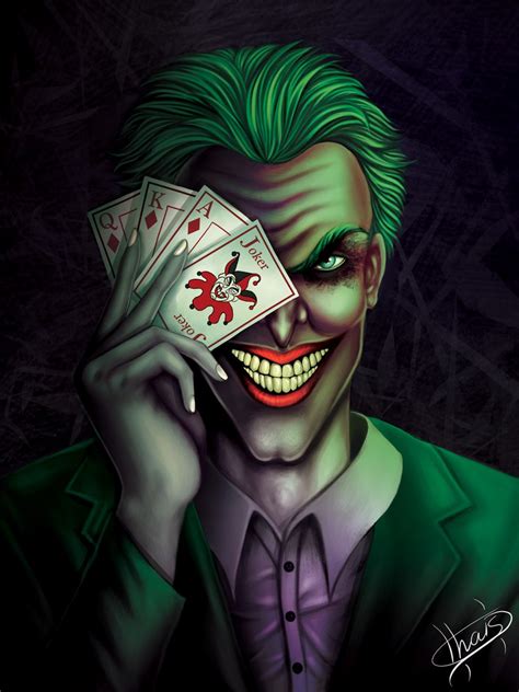 Colorful Joker And Harley Quinn Art Sci Fi Design