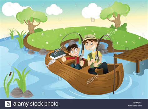 Dad And Son Bonding Stock Vector Images Alamy