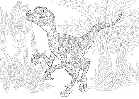 Kolorowanka Dinozaur Velociraptor Do Druku Planeta Dziecka