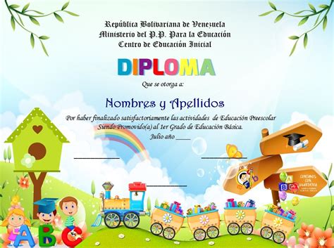 10 Plantillas Editables Para Diplomas Infantiles Pree