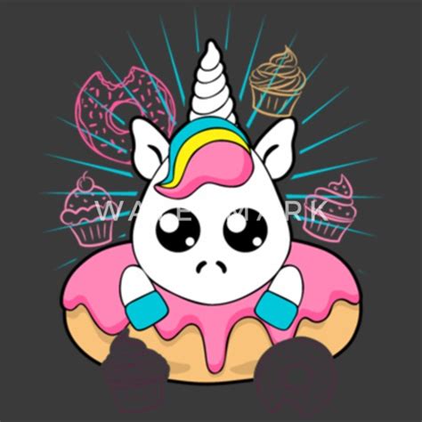 Super Cute Kawaii Unicorn Donuts Cupcake Squishy Unisex Tri Blend T