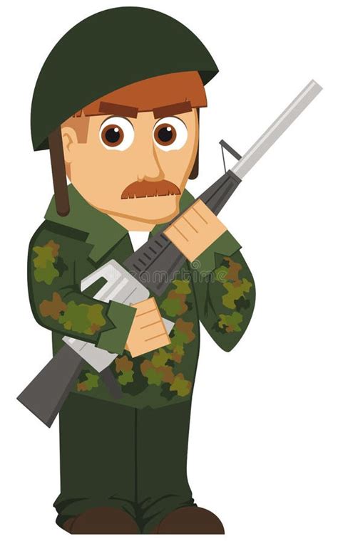 Isolated Cartoon Soldier Stock Vector Illustration Of Camouflage