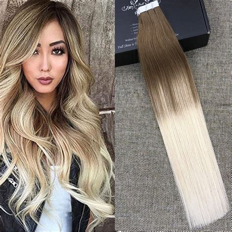You'll need a pro to blend your hair extensions for short hair. Full Shine Tape in Hair Extensions 100% Remy Human Hair ...