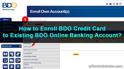 Maybe you would like to learn more about one of these? How to Enroll BDO Credit Card to Existing BDO Online Banking Account? - Banking 30602