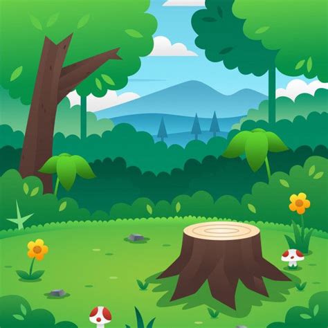 Cartoon Forest Background Vector Premium Download Dinosaur Background