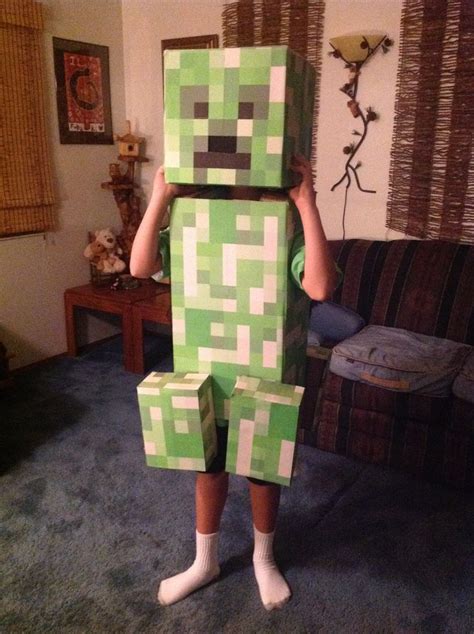 Telescoping Minecraft Creeper Costume Creeper Costume Minecraft Creeper Costume Diy Creeper