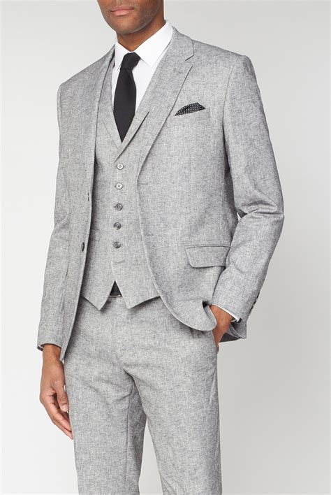 Grey Men Linen Suit Grey Groomsmen Suit Gray Men Suit Etsy