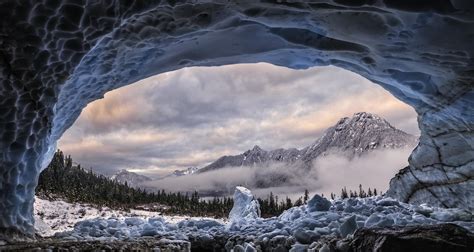 Ice Cave With A View By Realjasonmatias In The North Cascade Mnts