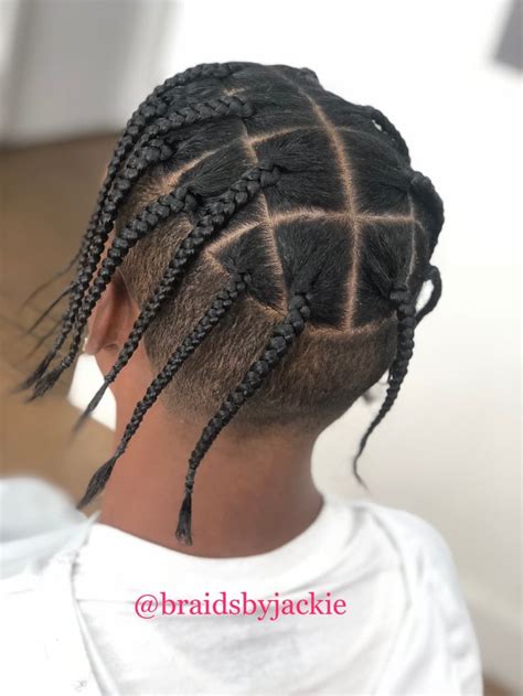 Pin by braidsbyjackie on Braids man bun | Mens braids hairstyles, Boy