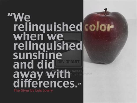 A comparison of apples and oranges occurs when two items or groups of items are compared that cannot be practically compared. Excellent Images For - The Giver Apple Quote | work ...