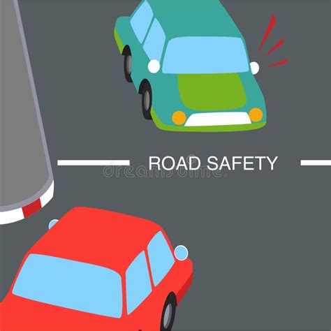 Road Safety Illustration Vector Art Logo Template And Illustration