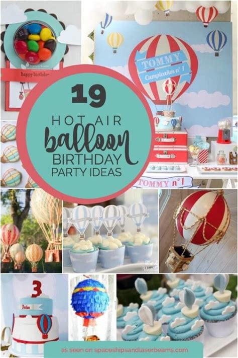 Boys Hot Air Balloon Party Theme Spaceships And Laser Beams