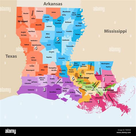 Louisiana Map With Cities