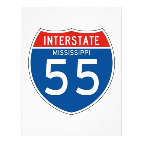 Interstate Sign 55 Mississippi Letterhead Zazzle