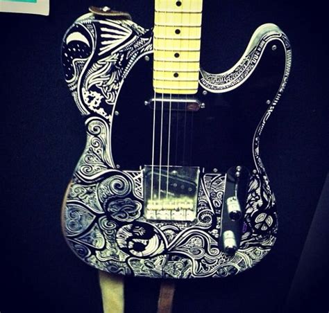 Fender Telecaster Sharpie Guitar Art Guitar Painting Beautiful
