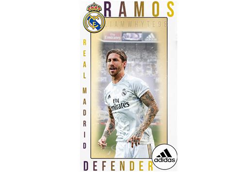 Sergio Ramos Real Madrid Player Card Profiletrading Card By Liam