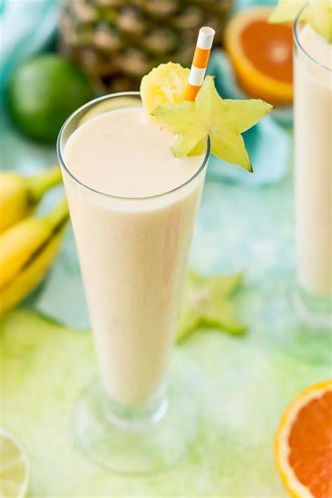 Healthy And Easy Tropical Smoothie Recipe Sugar And Soul