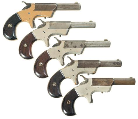 Collectors Lot Of Five Scarce Stevens Gem Single Shot Pocket Pistols A Stevens Gem Pocket Pistol