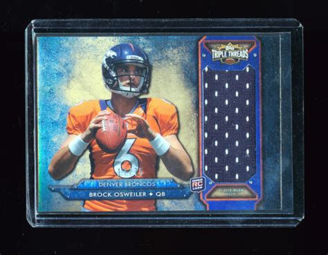 Brock Osweiler 2012 Topps Triple Threads Broncos Jersey Number Rc 1775 Rare Ebay