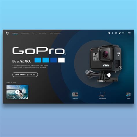 Gopro Landing Page Design On Behance