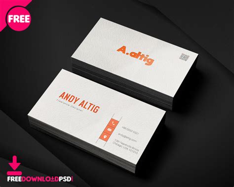 A cutting edge moderate minimalist business card templates that is intended for both corporate expert and individual specialist. 150+ Free Business Card PSD Templates
