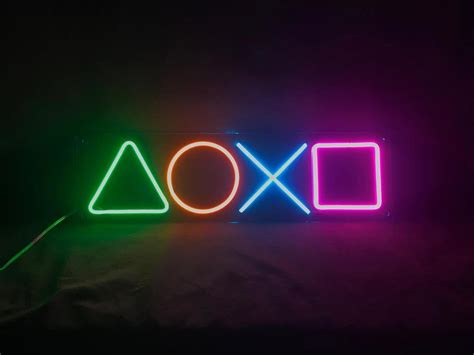 Playstation Neon Sign Game Neon Sign Led Neon Sign Ps5 Neon Etsy
