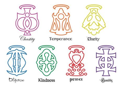 My 7 Virtues Symbols By Larsjack On Deviantart 7 Sins Seven Deadly