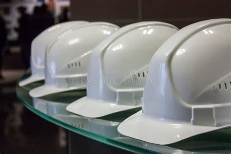 White Construction Helmets Stock Photo Image Of Clothing 69325990