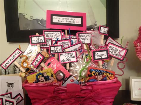 Christmas gift baskets are such a fun gift idea to give to the loved ones in your life. Turning 30 Birthday Basket - Dispatches from the Castle