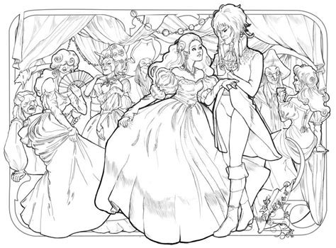Coloring coloringpage fantasy labyrinth lineart abigaillarson jarethxsarah jarethgoblinking since i have no idea when i'll get around to coloring this piece, i thought in the meantime it might be fun to release the linework as a digital coloring page. most of the trivia about Labyrinth says it's Jareth or ...