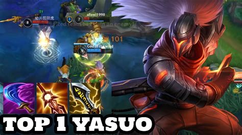 Wild Rift Yasuo Top 1 Yasuo Gameplay Yasuo Main Best Build Youtube