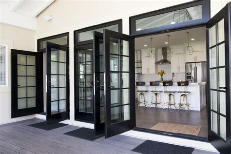 White House With Black French Doors Love The Transom