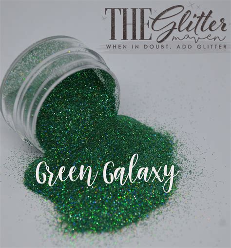 Green Holographic Ultra Fine Polyester Glitter Green Galaxy Glitter