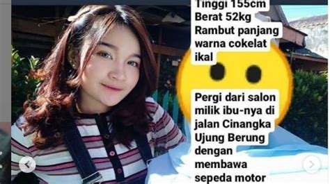 Hilang Gadis Cantik Bandung Syifa Aafiyah Tinggalkan Rumah 3 Juni