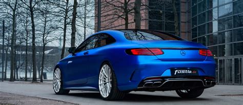2017 Mercedes Amg S63 Coupe By Fostlade Is Dripping Blue Chrome Car
