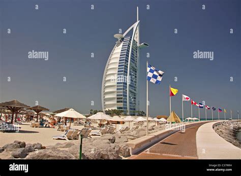 Burj Al Arab Hotel From Jumeirah Beach Hotel Jumeirah Dubai United