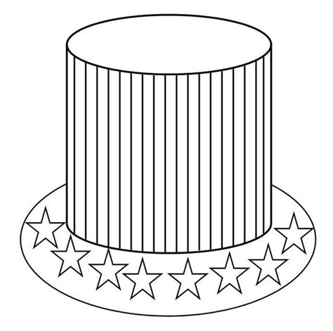 Have fun coloring this lively new year coloring page while you ring in the new year. American hat coloring page - Free Printable Coloring Pages