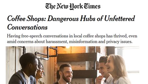 New York Times Calls For Banning Coffee Shops After Learning People Can Have Uncensored