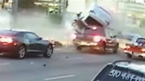 Caught On Camera Multi Vehicle Pileup Sends Cars Flying Cnn Video
