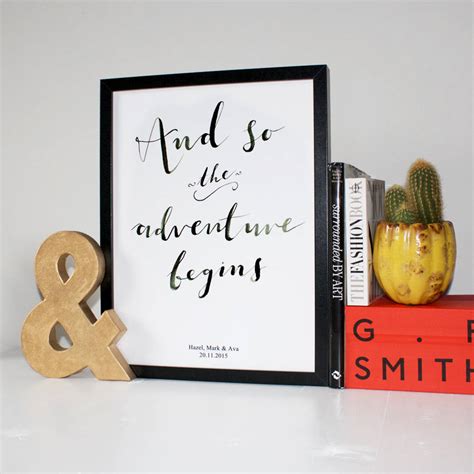 And So The Adventure Begins Art Typography Print By Eleanor Bowmer