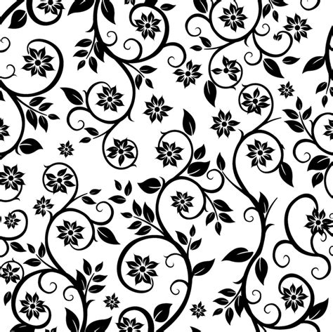 Seamless Floral Pattern Silhouette Of A Floral Clipart Etsy Singapore