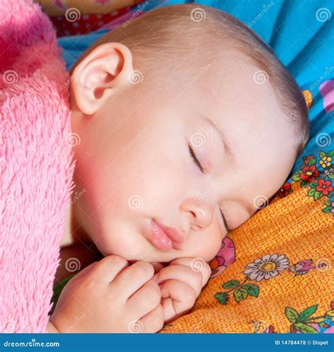 Asleep Child Stock Photo Image Of Hair Babies Plaid 14784478