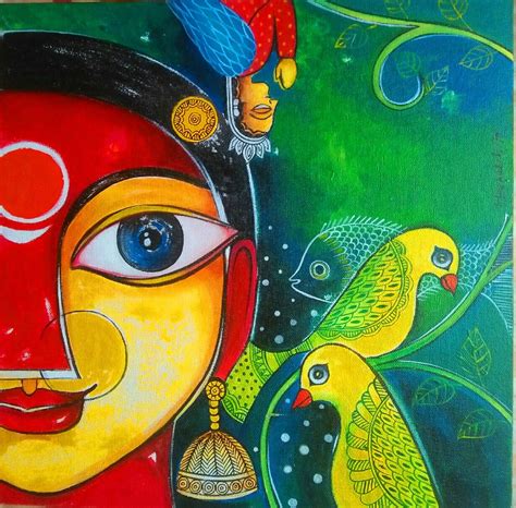 Aparajita-1 by artist Meenakshi Jha Banerjee - Traditional, Painting ...