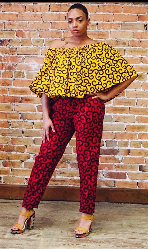 Maybe you would like to learn more about one of these? Ankara Pants and Off Shoulder Top in 2020 | Off shoulder ...