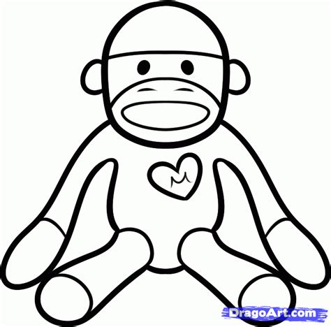 Printable Sock Monkey Coloring Pages Neo Coloring