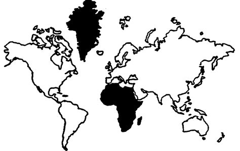 World Map Black And White Outline Clipart Best