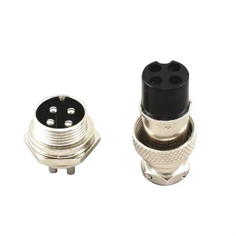 Conector de aviação macho fêmea 20 tamanhos conectores de metal 16mm 4 pinos gx16 Conectores