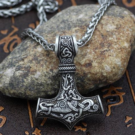 Viking Mjolnir Protection Amulet Necklace Zenheavens